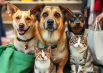 cães e gatos resgatados