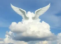 nuvens em formato de asas de anjo
