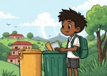menino negro em lixeira
